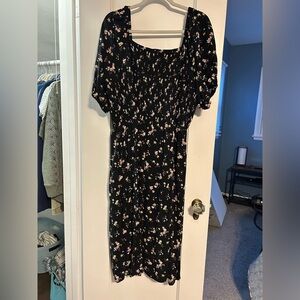 Maurices Black Floral Midi Dress